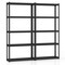 Costway 1/2/3/4 PCS 5-Tier Heavy Duty Storage Shelf Storage Utility Rack Shelf with Anti-tipping Device Black